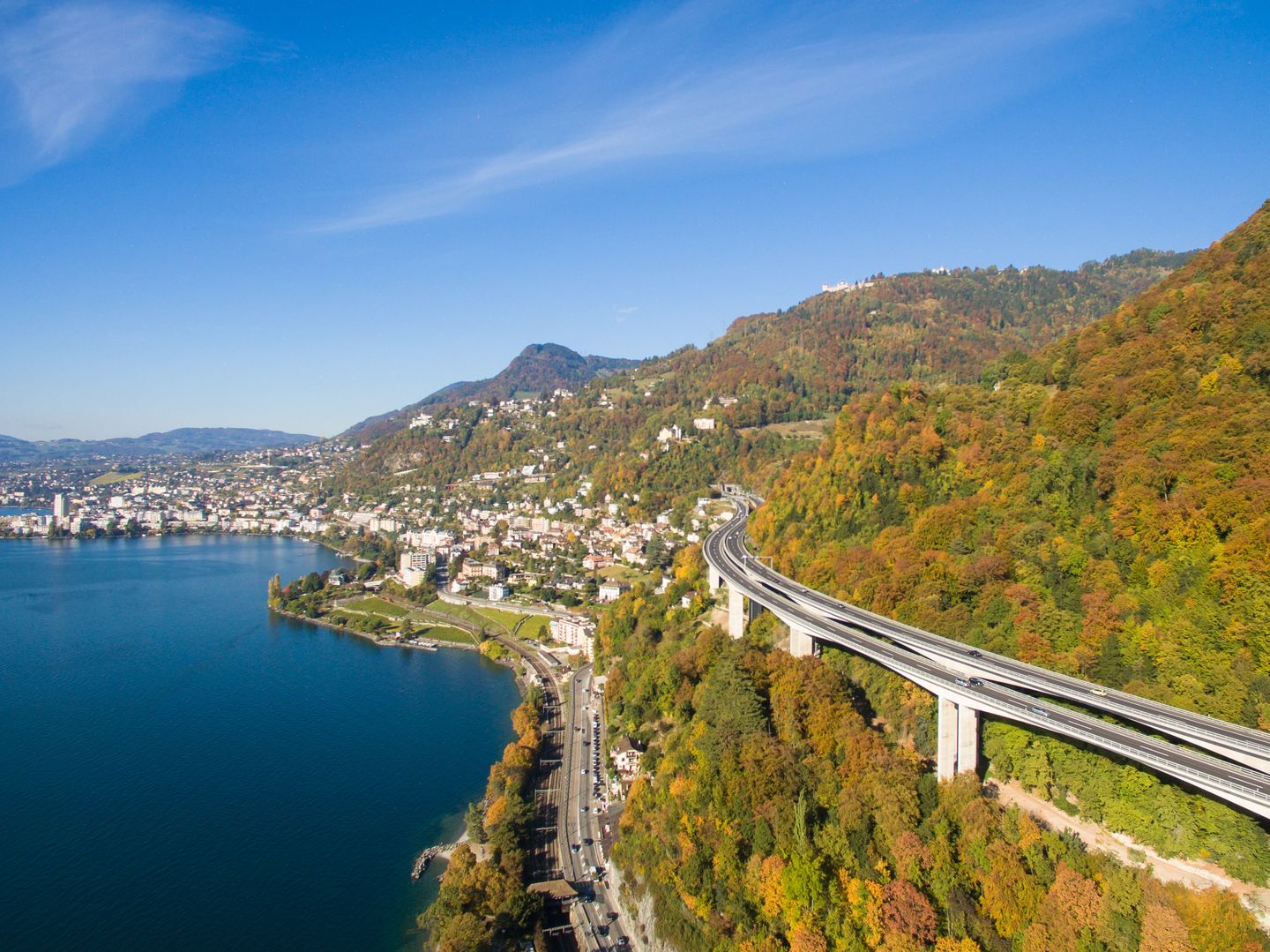 Paysage de Suisse romande au bord du Léman